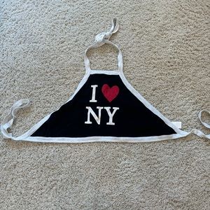 Subdued I ❤️ NY halter tie top
